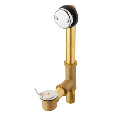 Gerber Plumbing G0041890 - Gerber Classics Chain & Stopper Fit-All Drain For Standard Tub Chrome