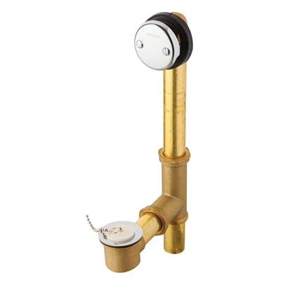 Gerber Plumbing G0041895 - Gerber Classics Chain & Stopper Fit-All 20 Gauge Drain For Standard Tub Chrome