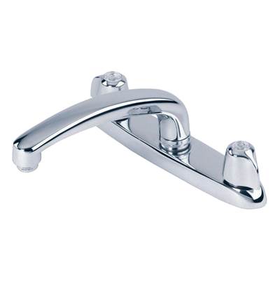 Gerber Plumbing G0042116 - Gerber Classics 2H Kitchen Faucet Deck Plate Mounted W/ Metal Handles & Acrylic Hot Cold Index Buttons 1.75Gpm Ceramic Cartridge Chrome