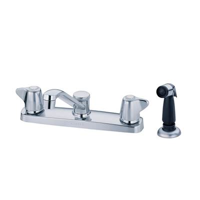 Gerber Plumbing G0042215 - Maxwell 2H Kitchen Faucet W/ Metal Handles Spray & 8'' D-Tube Spout 1.75Gpm Aeration/2.2Gpm Spray Chrome