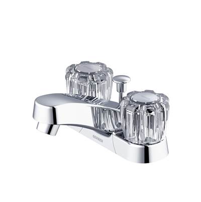 Gerber Plumbing G0043192W - Maxwell Se 2H Centerset Lavatory Faucet W/ Acrylic Handles & Metal Pop-Up Drain 1.2Gpm Chrome