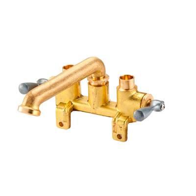 Gerber Plumbing G0049556 - Gerber Classics 2H Laundry Faucet W/ Threaded Legs & Direct Sweat Connections -No Threads On Spout Rough Brass