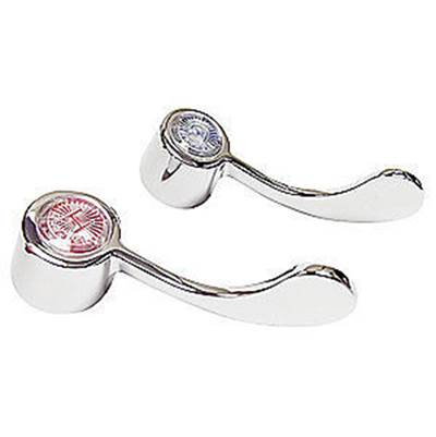 Gerber Plumbing G0098012 - Wrist Blade Handles With Screws & Buttons (Bag Of 2) Chrome