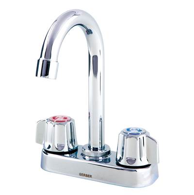 Gerber Plumbing G0749251 - Gerber Classics 2H Bar Faucet W/ Metal Fluted Handles 1.75Gpm Chrome