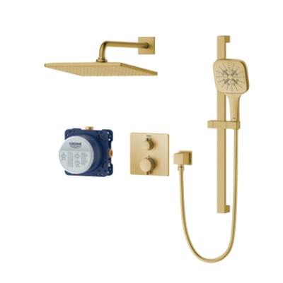 Grohe 103069GN00 - Rainshower Grohtherm 2-Handle Thermostatic Dual Function Shower Kit