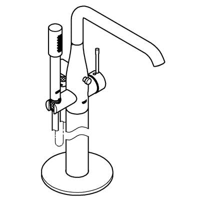 Grohe 23491ENA - Single-Handle Freestanding Tub Faucet With 6.6 L/Min (1.75 Gpm) Hand Shower