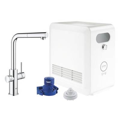 Grohe 31608002 - Grohe Blue Single-Handle Pull-Out Kitchen Faucet Single Spray 6.6 L/Min (1.75 Gpm) With Chilled And Sparkling Water