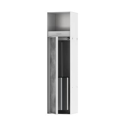 Hansgrohe 56062700 - Xtrastoris Rock Recessed Toilet Brush Holder With Toilet Pap