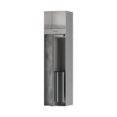 Hansgrohe 56062800 - Xtrastoris Rock Recessed Toilet Brush Holder With Toilet Pap