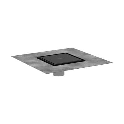 Hansgrohe 56134671 - Raindrain Brilliance Point Drain Set 6"X 6" Trim Tileable Re