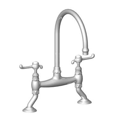 Horus 162.67.141BN - Horus St Germain 2-Hole Gooseneck Kitchen Faucet, Bn