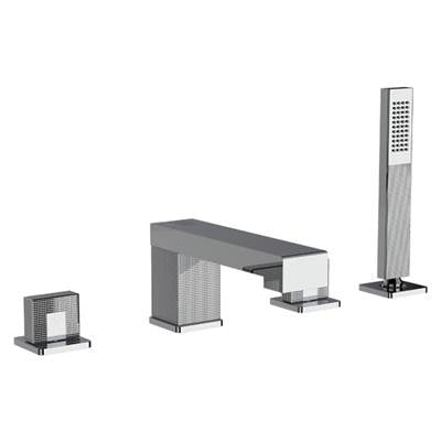 Horus 100.55.466BC - Horus Myriad 4 Hole Deck Bath/Shower Set, Black Chrome