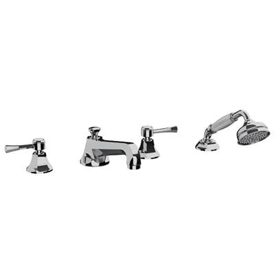 Horus 102.65.464UB - Horus Ascott 4-Hole Deck Tub & Shower Set, Ub