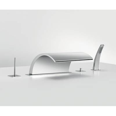 Horus 100.40.767BLPVD - Horus New Wave Cascading 11'' Spout With Diverter For Handshower And Spout, Glossy Black Pvd