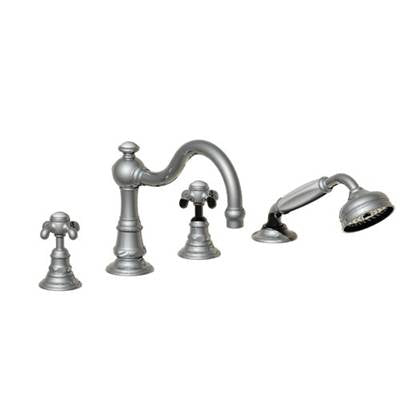 Horus 102.07.464MHBN - Horus Montmartre 4-Hole Deck Tub Shower Set, All Metal, Bn