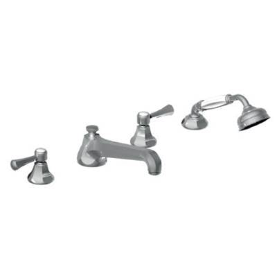Horus 102.62.464MHPN - Horus Ascott 4-Hole Deck Tub Shower Set, All Metal, Pn
