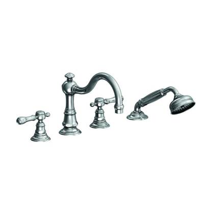 Horus 102.66.464MHPN - Horus St Germain 4-Hole Deck Tub Filler, All Metal, Pn