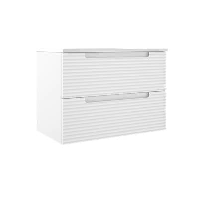 ICO Bath BC1002.MWR - Coda 31'' Two Drawer Wall-Mounted Vanity - Matte White Ripple