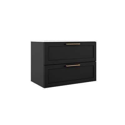ICO Bath BR1002.MB - Rhythm 31'' Two Drawer Wall-Mounted Vanity - Matte Black