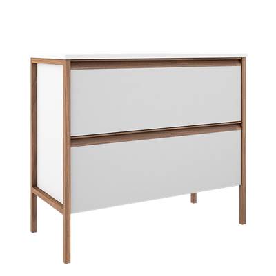 ICO Bath BT1007.MW - Tempo 36'' Two Drawer Freestanding Vanity - Matte White