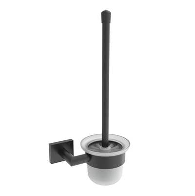 ICO Bath V62615 - Crater Wall-Mounted Toilet Brush - Matte Black