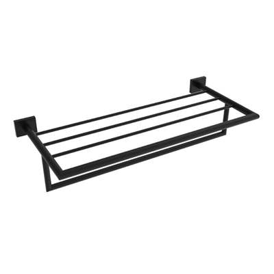 ICO Bath V62725 - Crater Towel Shelf With Bar - Matte Black