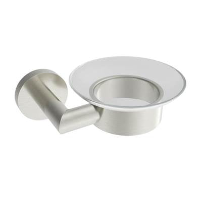 ICO Bath V63514 - Summit Glass Soap Dish - Brushed Nickel