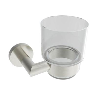 ICO Bath V63554 - Summit Glass Tumbler - Brushed Nickel
