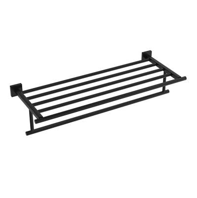 ICO Bath V66725 - Heat Towel Shelf With Bar - Matte Black