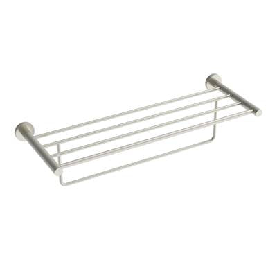 ICO Bath V67724 - Lava Towel Shelf With Bar - Brushed Nickel
