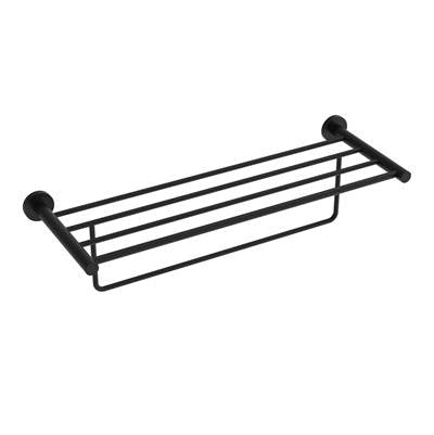 ICO Bath V67725 - Lava Towel Shelf With Bar - Matte Black