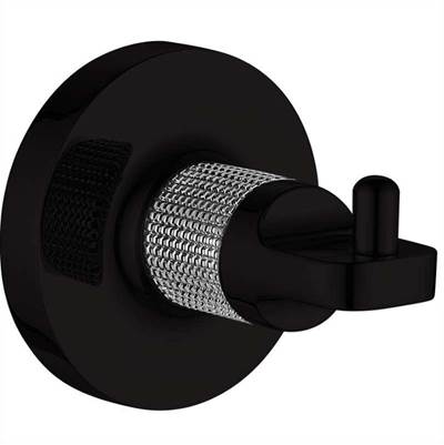 ICO Bath V69230.58 - Blaze Towel Hook - Matte Black/Pvd Brushed Gold