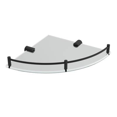 ICO Bath V92435 - Glass Corner Shelf - Matte Black