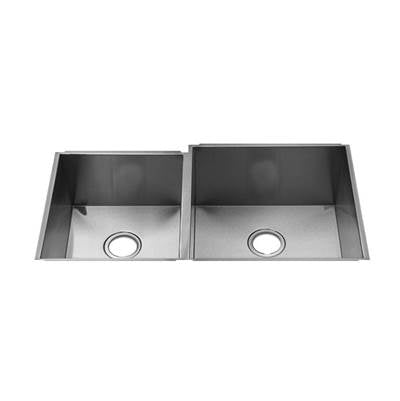 Home Refinements by Julien 003641 - Urbanedge Sink Undermount, Double L15X16X8 R18X18X10