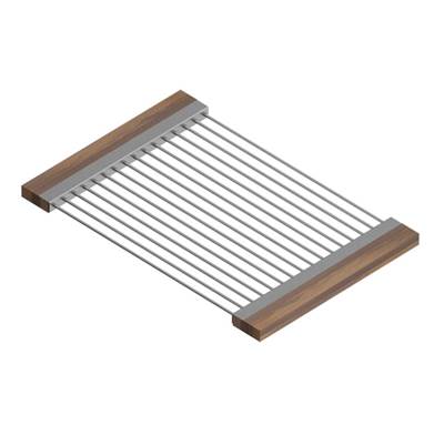Home Refinements by Julien 215207 - Drying Rack For 17In Sink, Walnut Handles, 12X18X1