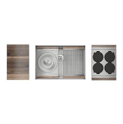 Home Refinements by Julien 005466 - Smartstation Sink Undermount, No Acc., Double L18X18X10 R12X18X10