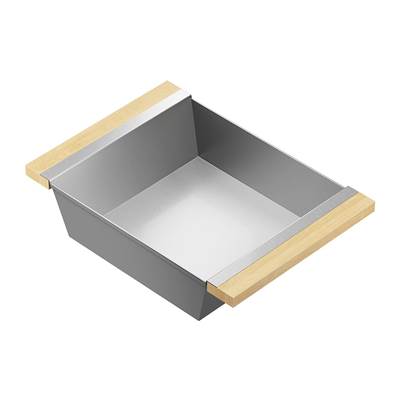 Home Refinements by Julien 205340 - Serving Board With Bowls (2) For 16In Sink, Maple Handles, 6X17X3