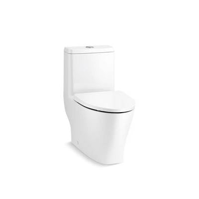 Kohler K-23188-0 - Reach Curv One-Piece Compact Elongated Dual-Flush Toilet With Skirted Trapway