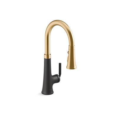 Kohler K-23764-BMB - Tone Pull-Down Kitchen Sink Faucet With Three-Function Sprayhead
