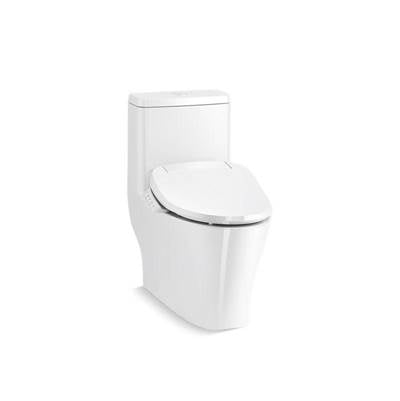 Kohler K-23188-HC-0 - Reach Curv One-Piece Compact Elongated Dual-Flush Toilet With Skirted Trapway And Hidden Cord Design