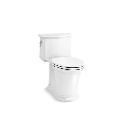 Kohler K-22695-0 - Harken One-Piece Compact Elongated Toilet With Skirted Trapway, 1.28 Gpf