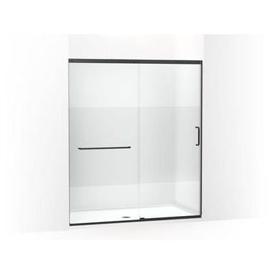 Kohler K-707616-8G81-BL - Elatee Tall Sliding Shower Door, 75-1/2'' H X 62-1/4 - 65-5/8'' W With Heavy 5/16'' Thick Crystal Clear Glass With Privacy Band