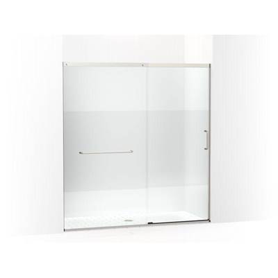 Kohler K-707617-8G81-MX - Elatee Tall Sliding Shower Door, 75-1/2'' H X 68-1/4 - 71-5/8'' W, With Heavy 5/16'' Thick Crystal Clear Glass With Privacy Band