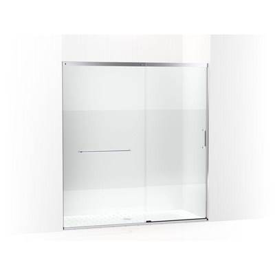 Kohler K-707617-8G81-SH - Elatee Tall Sliding Shower Door, 75-1/2'' H X 68-1/4 - 71-5/8'' W, With Heavy 5/16'' Thick Crystal Clear Glass With Privacy Band