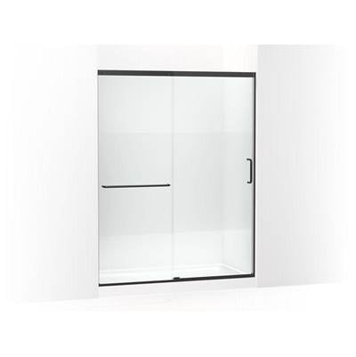 Kohler K-707615-8G81-BL - Elatee Tall Sliding Shower Door, 75-1/2'' H X 56-1/4 - 59-5/8'' W, With Heavy 5/16'' Thick Crystal Clear Glass With Privacy Band
