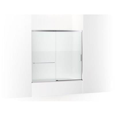 Kohler K-707618-8G81-SH - Elatee Sliding Bath Door, 56-3/4'' H X 56-1/4 - 59-5/8'' W With Heavy 5/16'' Thick Crystal Clear Glass With Privacy Band