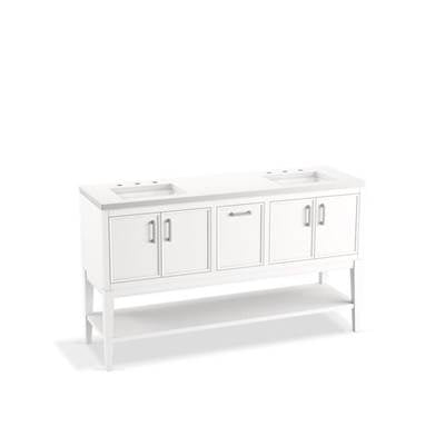 Kohler K-33581-ASB-0 - Winnow 60'' Bathroom Vanity Cabinet With Sinks And Quartz Top