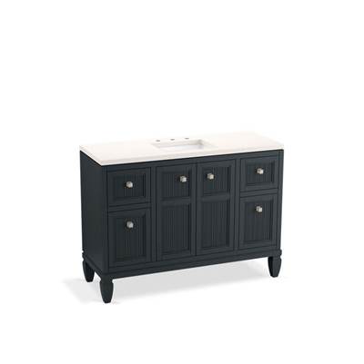 Kohler K-33538-ASB-1WX - Hearthaven 48'' Bathroom Vanity Cabinet With Sink And Quartz Top