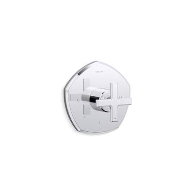 Kohler K-T27040-3-CP - Occasione Mastershower Temperature Control Valve Trim With Cross Handle