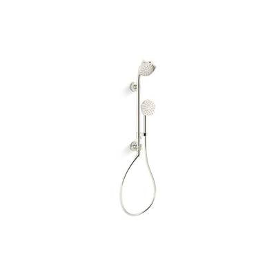 Kohler K-27119-G-SN - Hydrorail-S Occasione Shower Column Kit With Showerhead And Handshower, 1.75 Gpm